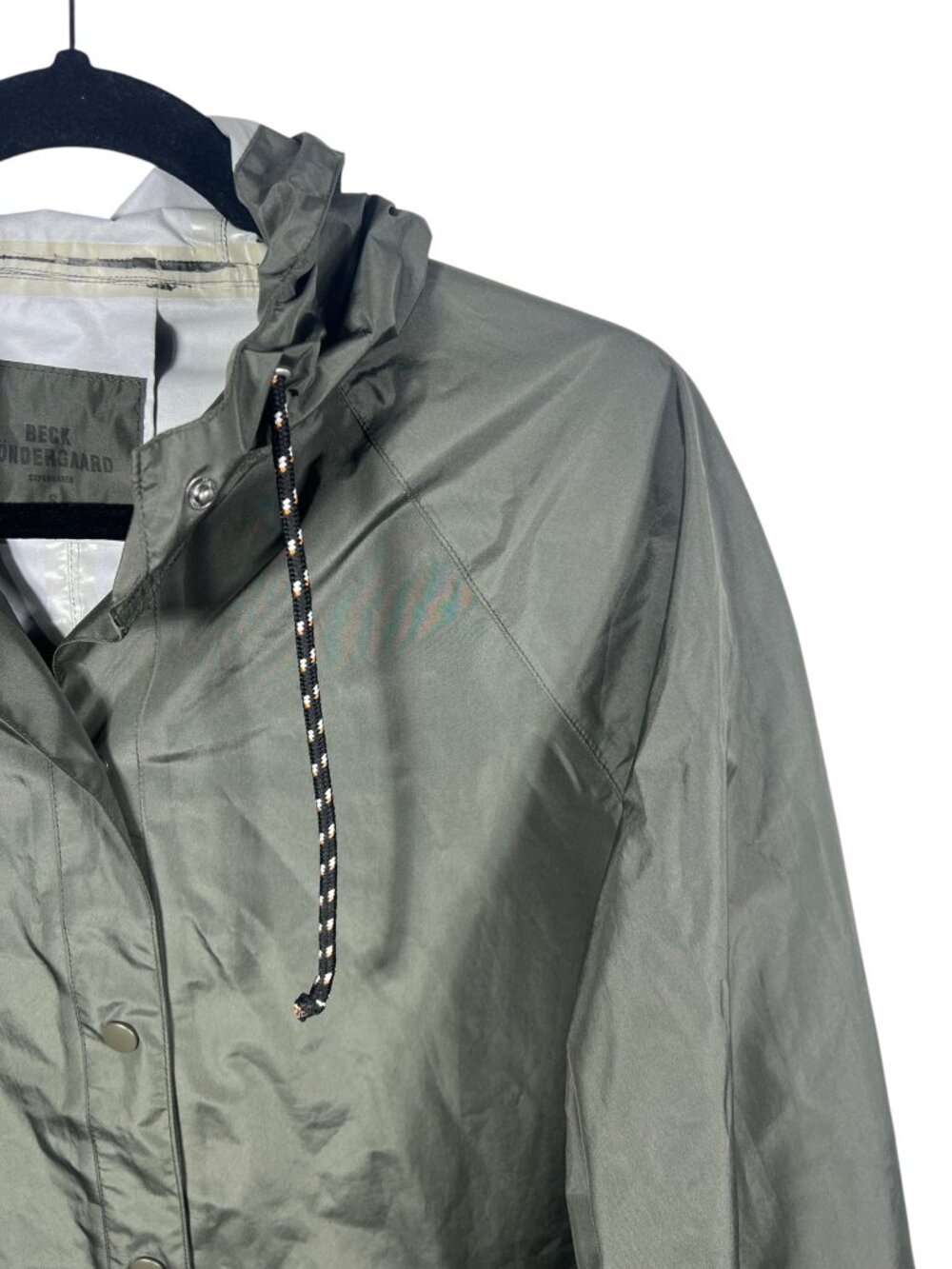 Beck Sondergaard Jacket Womens Small Rain Coat Full Zip Green Outdoor Gorpcore - Picture 7 of 7